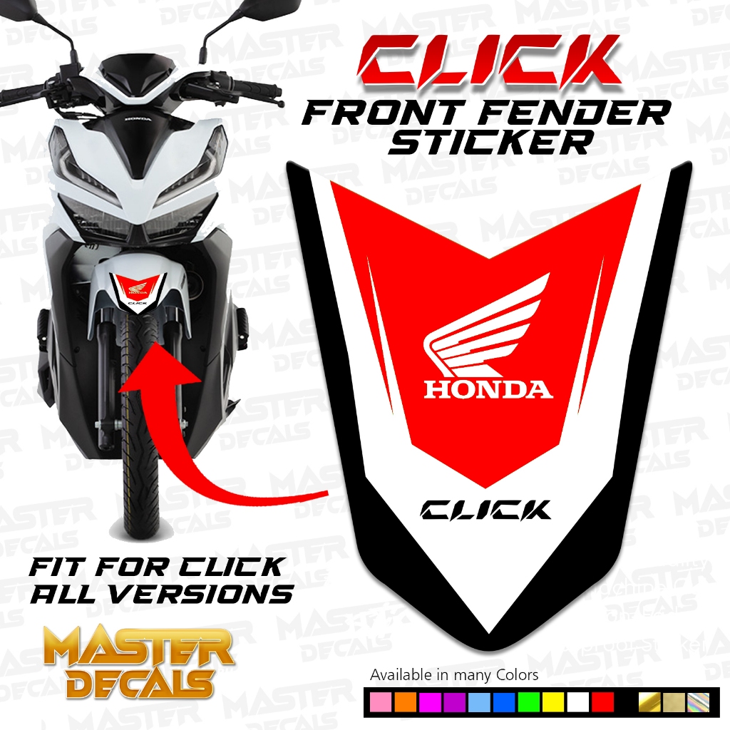 Honda Click Fender Sticker fit for all click versions Printed and ...