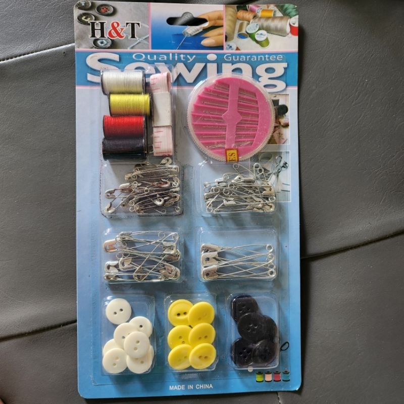 Home Sewing Kit Set(needles,buttons, pins, tape measure, threads ...