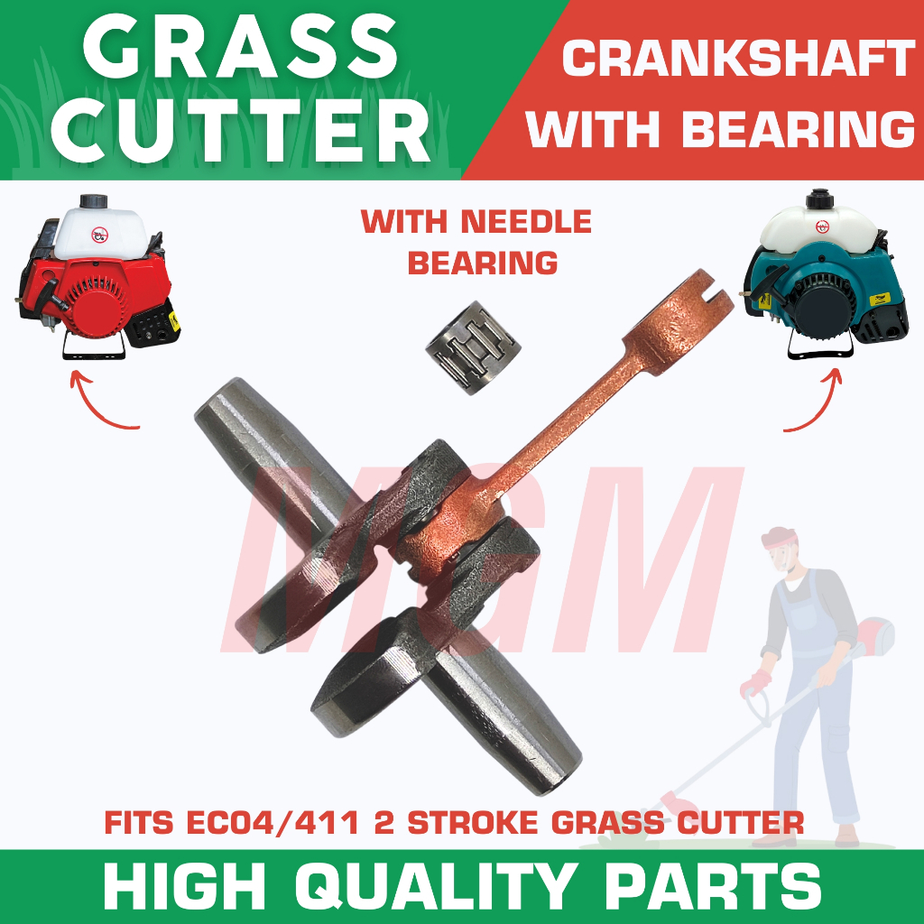 EC04 CG411 MK411 Crankshaft Assembly With Needle Bearing Fits 2 Stroke ...