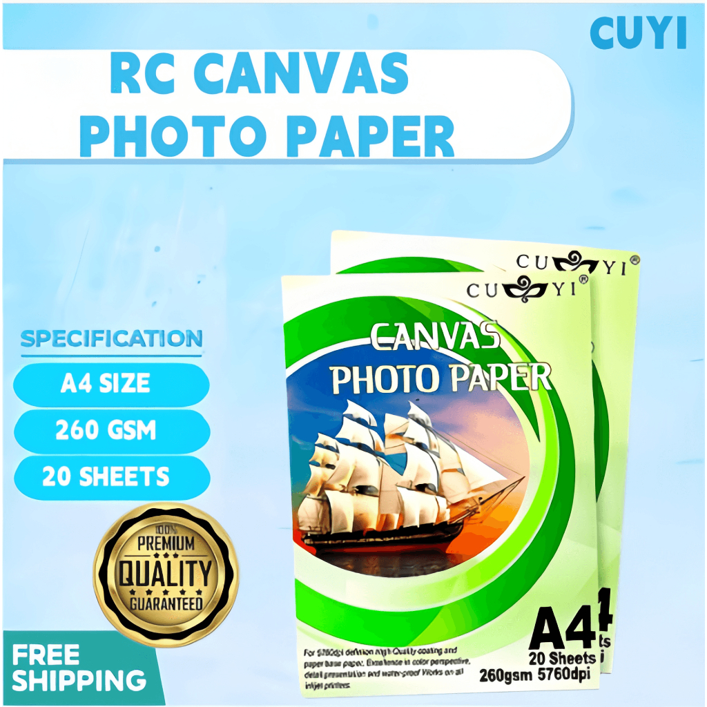 CUYI RC Canvas Photo Paper 270gsm Resin Coated No Back Print Inkjet ...