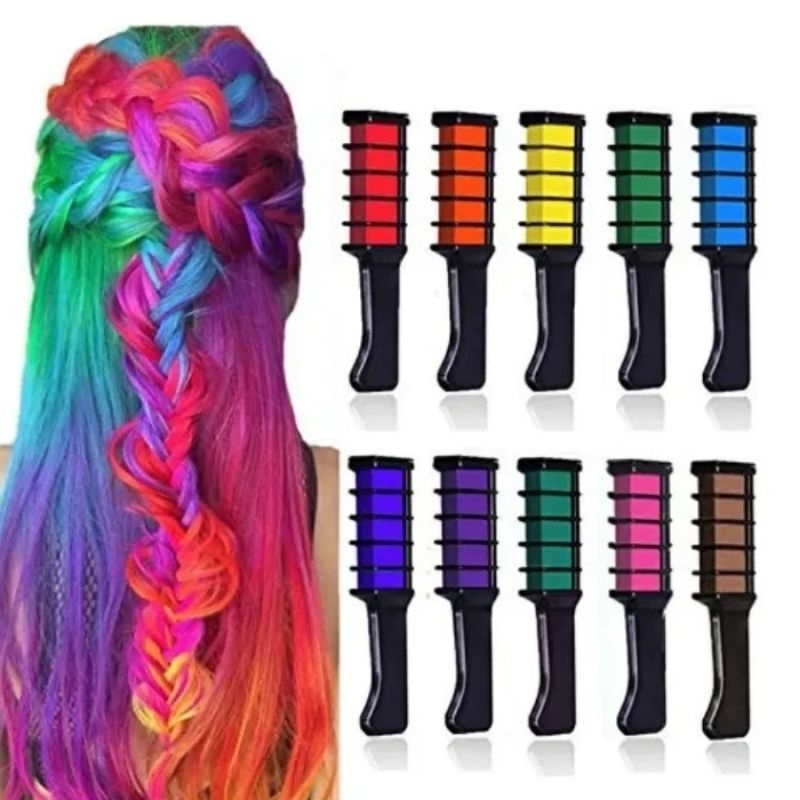 Convenient Multicolor Comb With Cover Hair Dyeing Role Play Suit Party ...