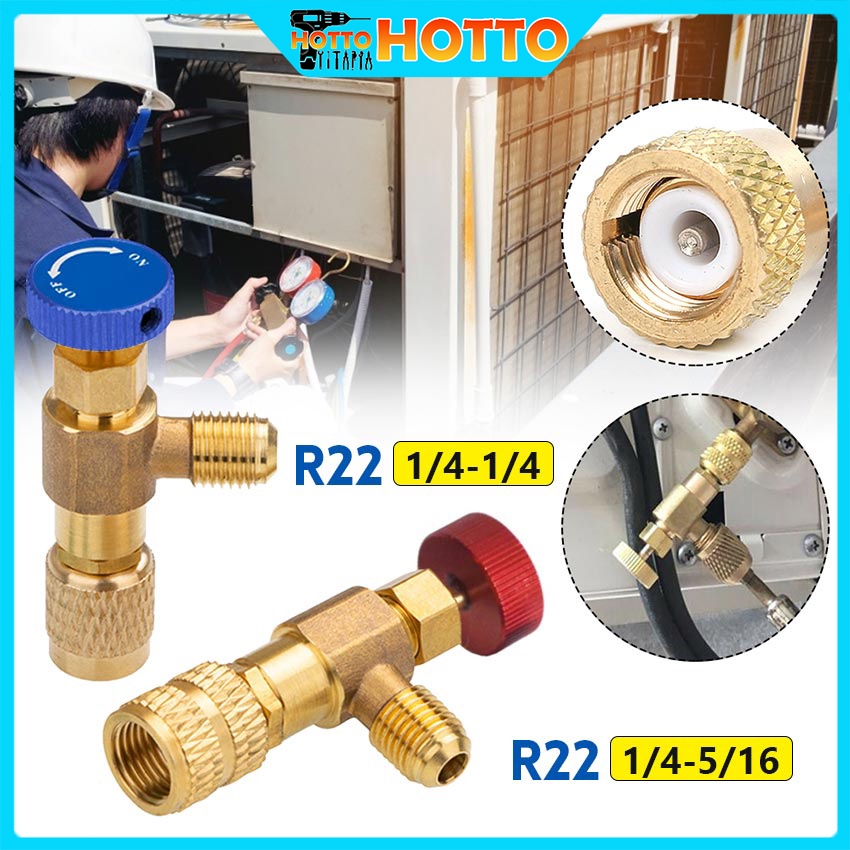 Safety Valve Adapter R410A R22 Refrigerant Charging Retention Control ...