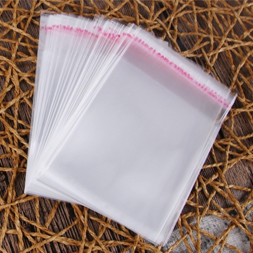 100Pcs OPP plastic packaging bag self-adhesive seal 4R photo protective ...