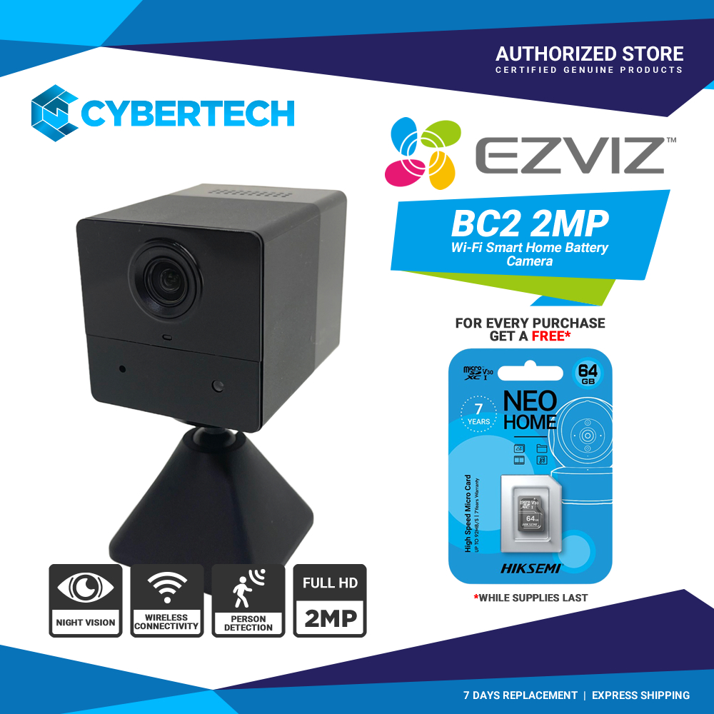 EZVIZ BC2 Mini CCTV Security Camera 1080P Rechargable Battery Powered ...