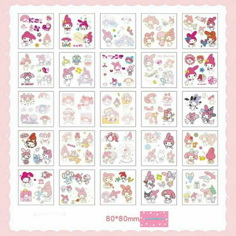 Melody Sanrio Sticker Cute DIY Design School Notebook Toploader Decor ...