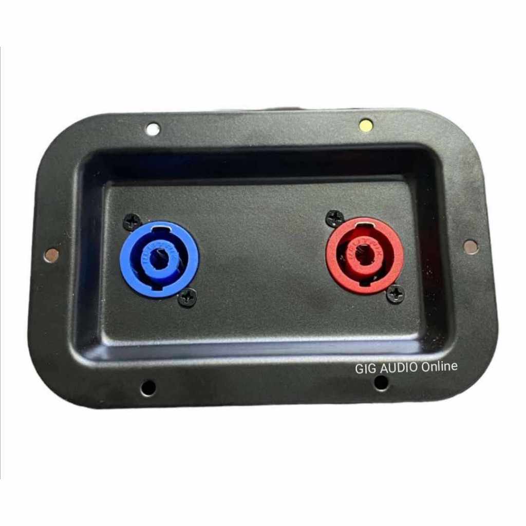 Dual SpeakOn BLUE/RED Terminal Plate Junction Box Back Panel PA Speaker