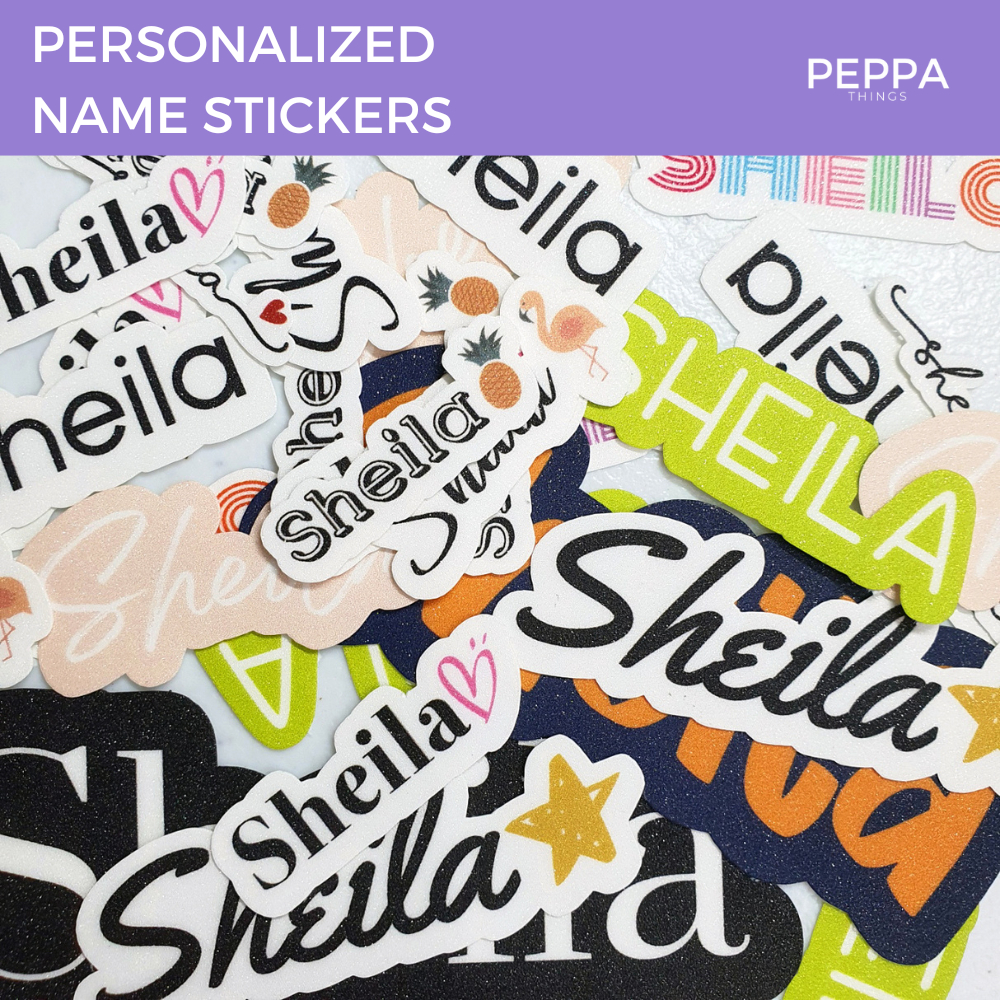 Personalized Name Vinyl Stickers Label (Waterproof | High Quality ...