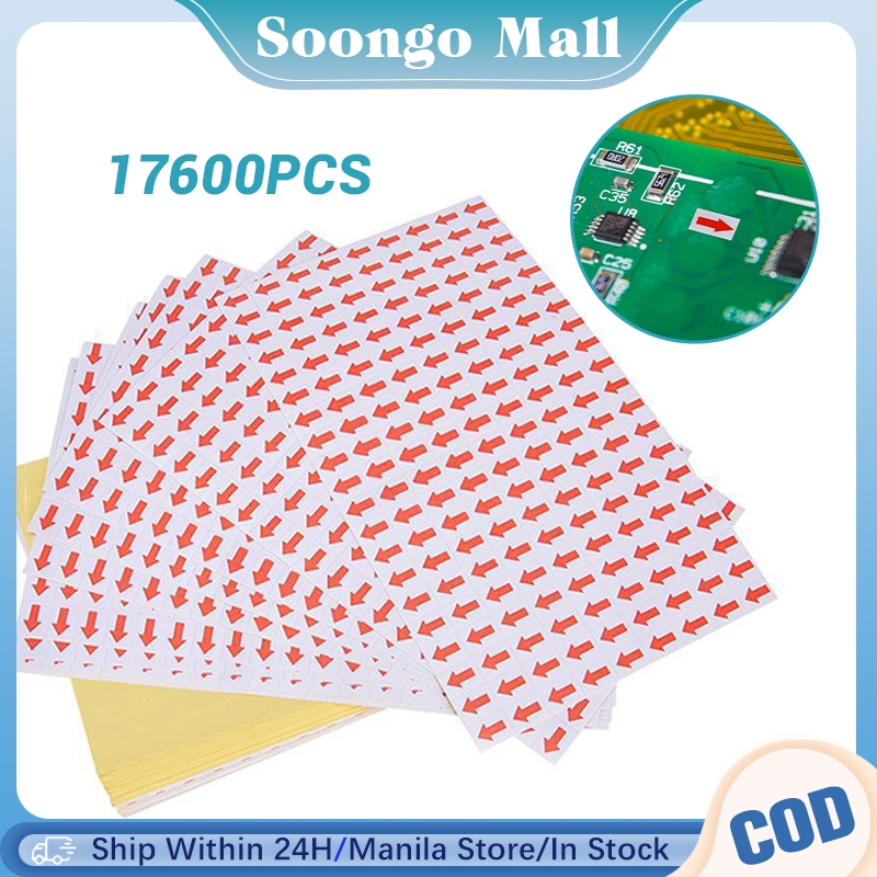 80 Sheet Red Arrow Stickers Labels Removable Waterproof Self-Adhesive ...