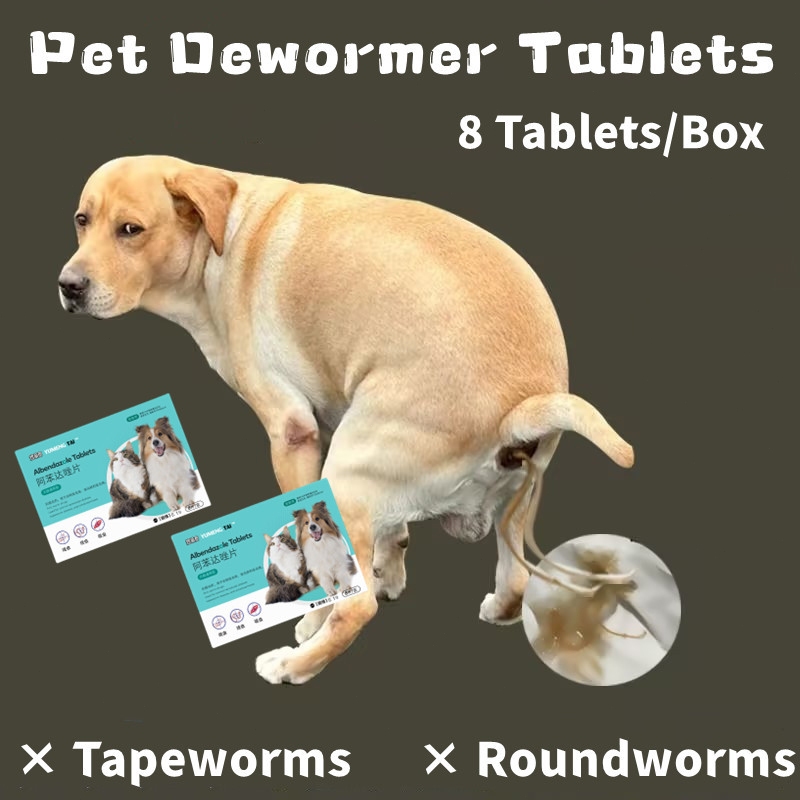 Tasty Deworming Tablets Dog and Cat Dewormer Tapeworms Roundworms