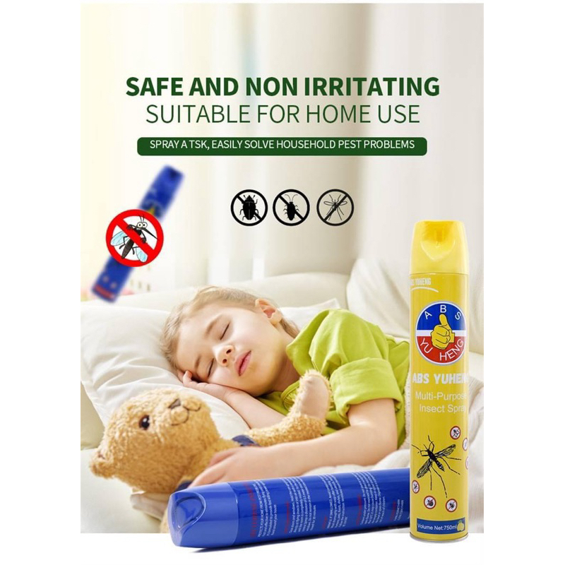Original Abs Yu Heng Mosquito Killer 750ML Insecticide Aerosol Insect ...