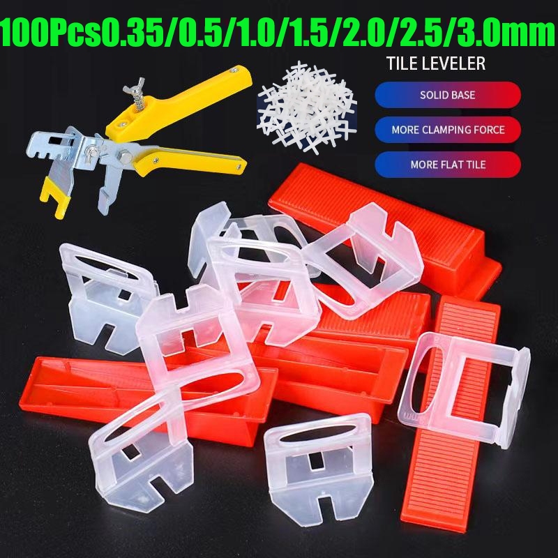 Tile Leveling System 500pcs - Tile Spacers Clips with Push Pliers for ...