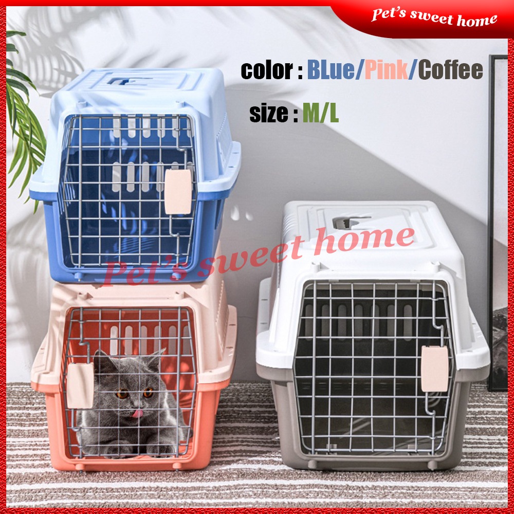 Pet Carrier Travel Cage Dog Cat Crates Airline Approved Breathable
