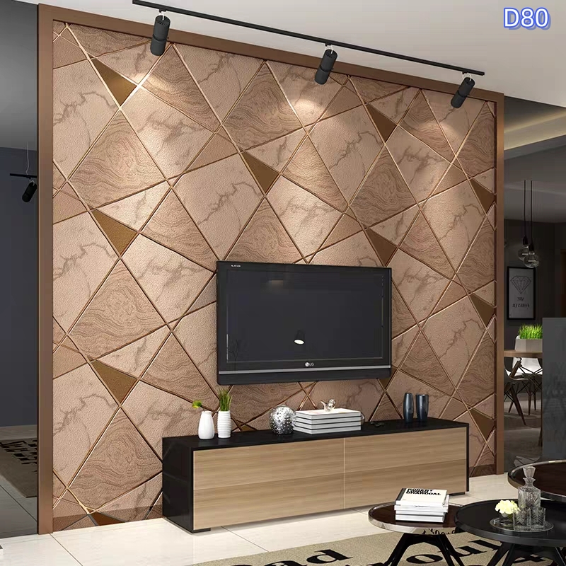 Supermax Wallpaper T054 5D Triangle Design Quality Self Adhesive