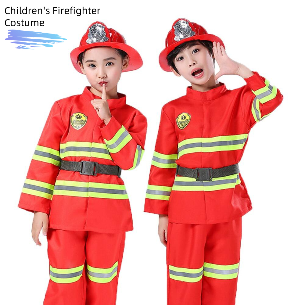 Firefighter costume uniform children's role play children's costume boy ...