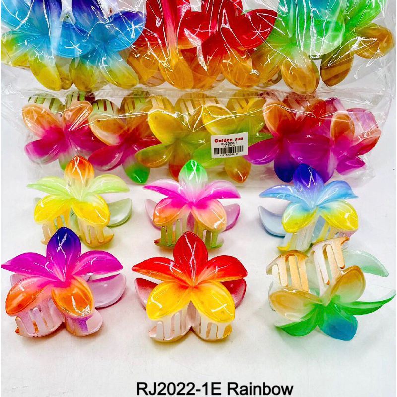 12pcs pack Hawaiian Plumeria Colorful Calachuchi Flower Hair Clip Beach ...