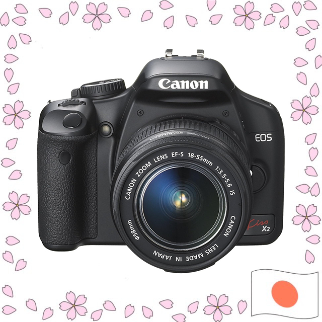 Canon Digital SLR Camera EOS Kiss X2 Lens Kit KISSX2-LKIT Used