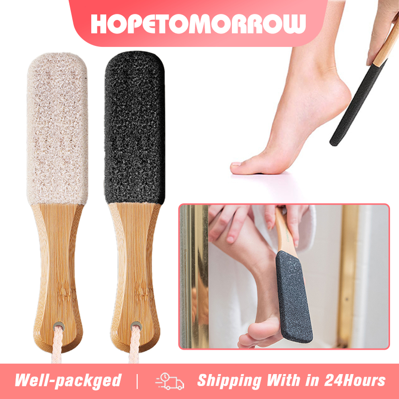 Wooden Handle Foot Scrubber Foot Callus Remover Scrubber for Dead Skin ...