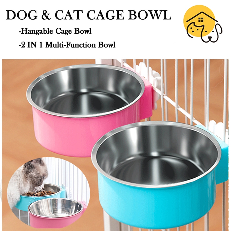 Pet Hanging Dog Bowl Stainless Bowl cage hanging bowl cat food bowl