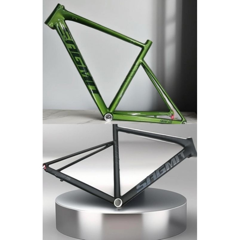 FRAME SET 700C SAGMIT DEMONEC85 WITH CARBON FORK (GREEN #48 BLACK 50 ...