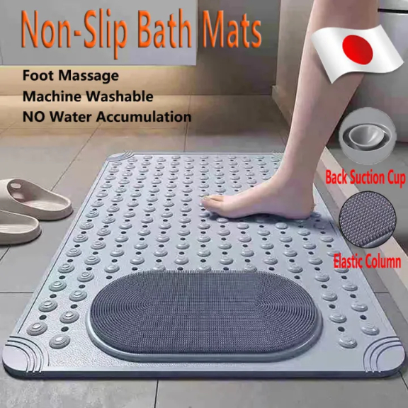 Anti slip bathroom mat Bathroom matting floor rubber non slip bath mat waterproof thick makapa ...