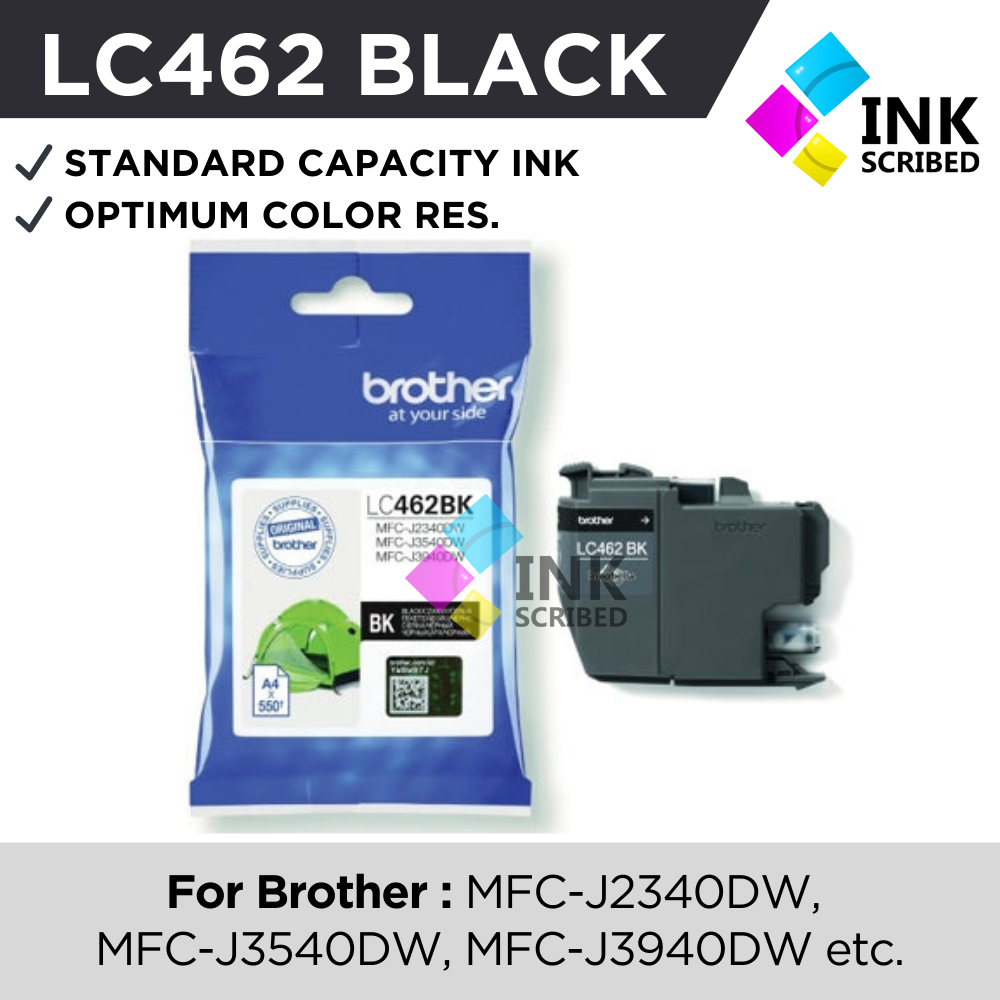Brother LC-462 LC462 Black Cyan Yellow Magenta Original Ink Cartridges ...