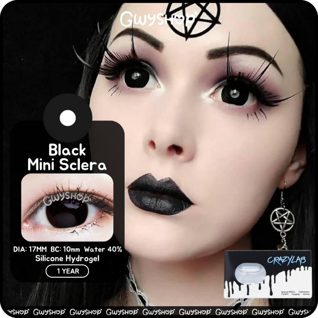 gwyshop-1-pair-1-year-17mm-mini-sclera-black-silicone-hydrogel