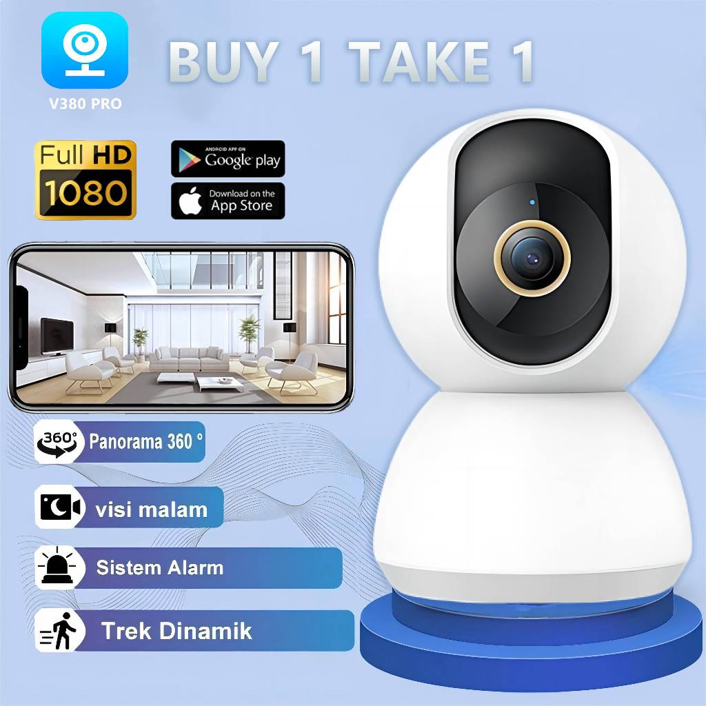 V380 Pro CCTV Camera BUY 1 TAKE 1 Two-Way Audio 360° Panorama 1080P HD ...