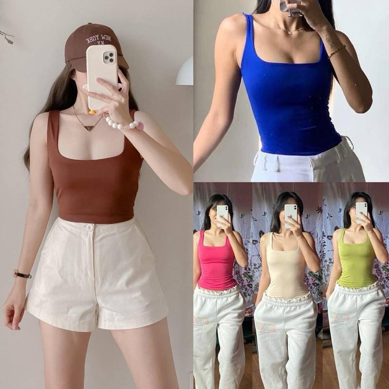 BADO.PH BUY 1 TAKE 2 (total of 3) KREME Square Neck Double Lined Sando ...