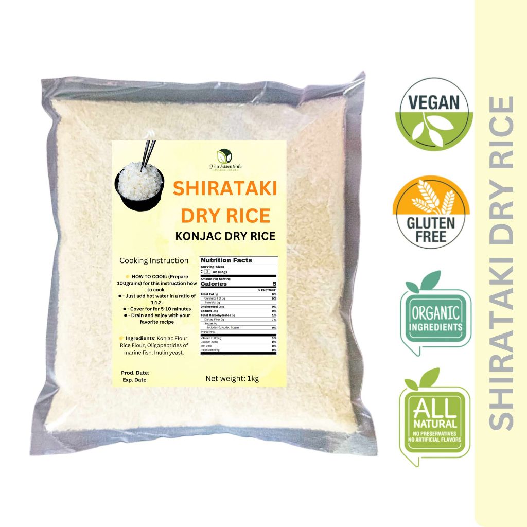 Dry / Dried Shirataki Rice 500g 1kg Konjac (Keto/ Low Carb / Low