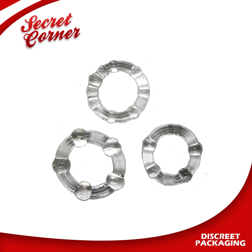 Secret Corner 3Pc Beaded Enlargement Harder Rings Sex Toys For Boys And ...