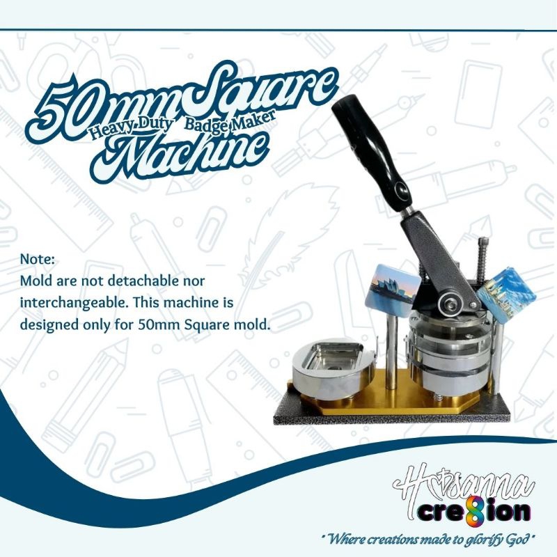 SQUARE 50MM BUTTON PIN / REF MAGNET MAKER MACHINE | Shopee Philippines