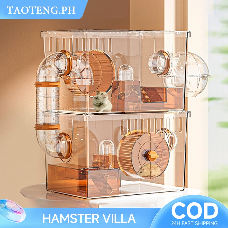 Acrylic Hamster Cage, Transparent Habitat for Hamsters/Gerbils with ... - Hamster Care Solutions Acrylic Products