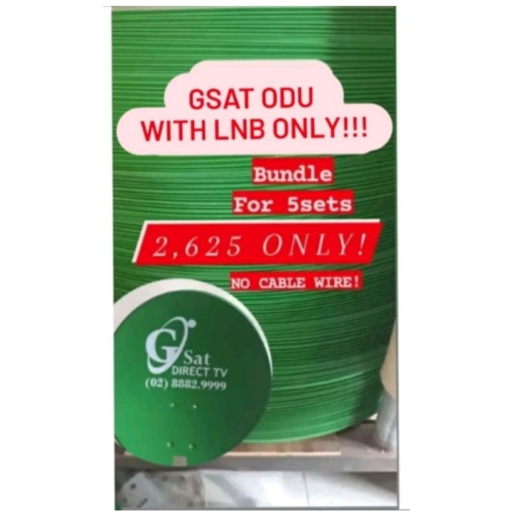 GSAT ODU ONLY BUNDLE FOR 5 sets w/LNB Only No cable wire and connector ...