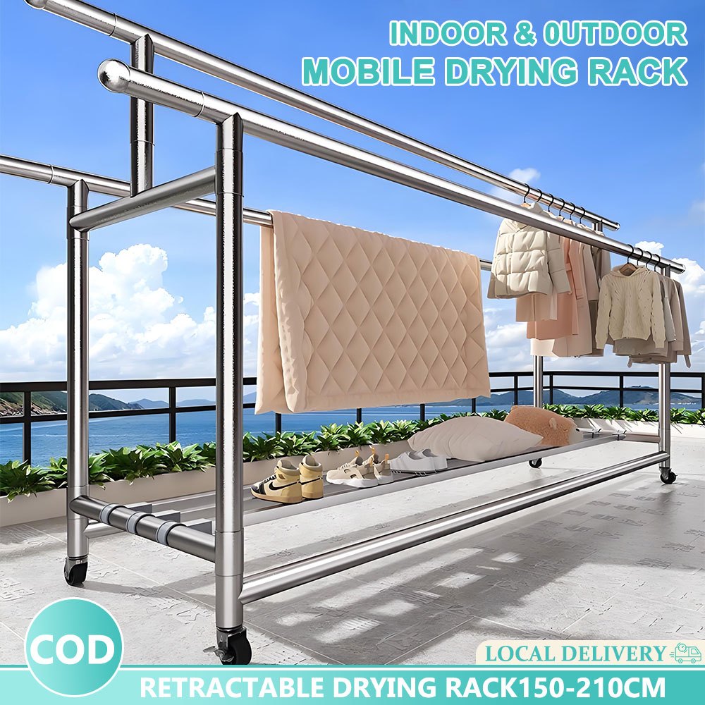 Hanger For Clothes Rack Stand Stainless Windproof Outdoor Heavy Duty ...