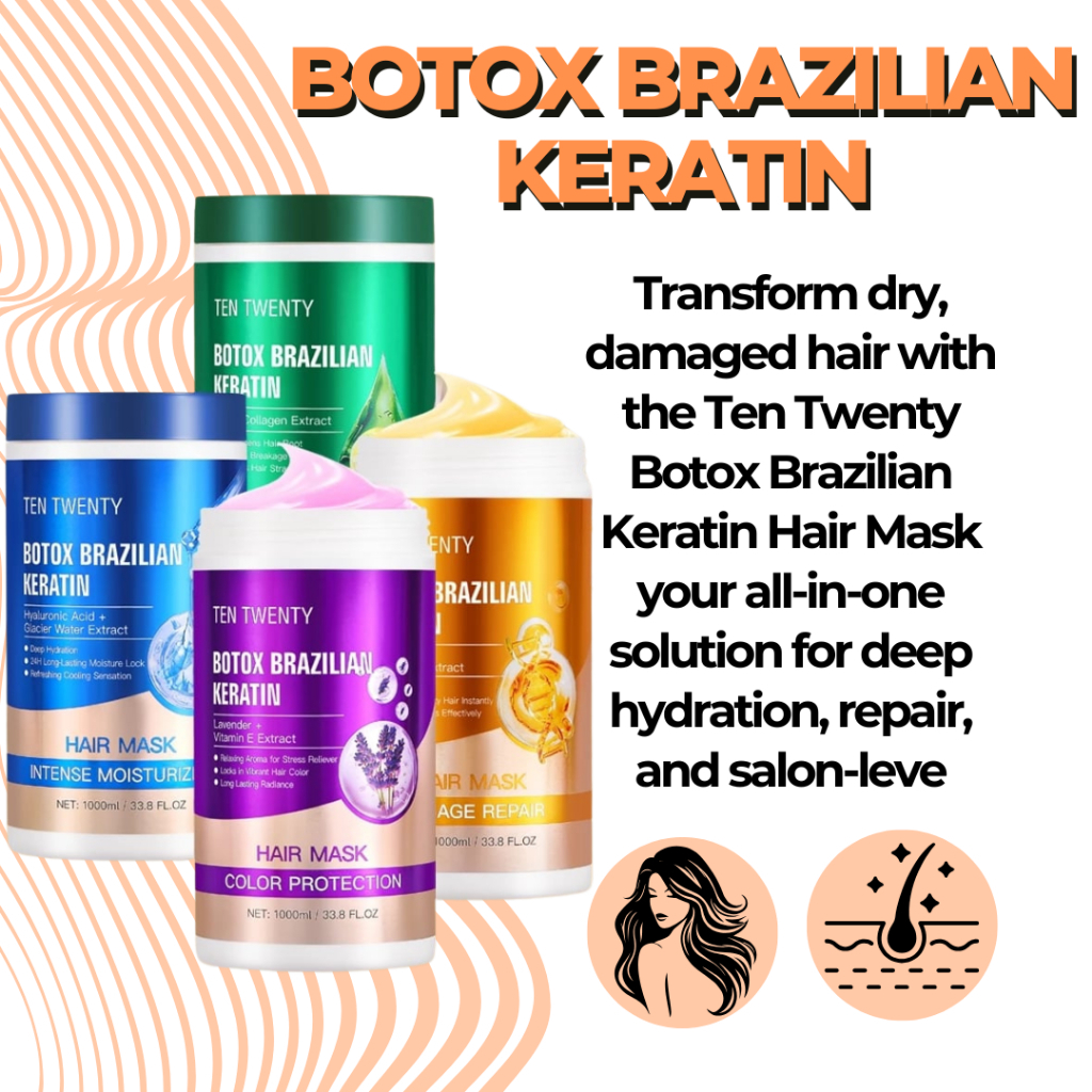 ORIGINAL BOTOX BRAZILIAN KERATIN HAIR MASK HAIR TREATMENT 1000 ML ...