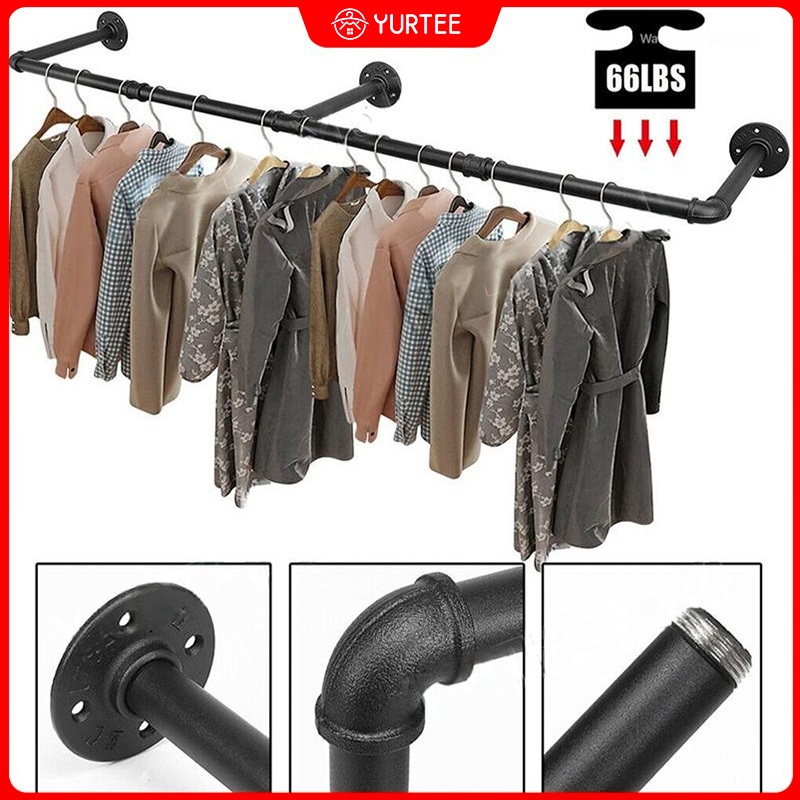 Metal Clothes Hanger Wall Mounted Sampayan Hanger Rack Clothing Storage ...