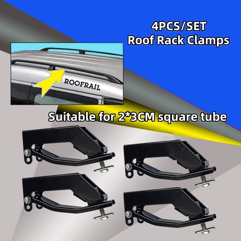 4PCS/SET Roof Rack Fixture Aluminum Roof Rack Frame Racking Conversion ...
