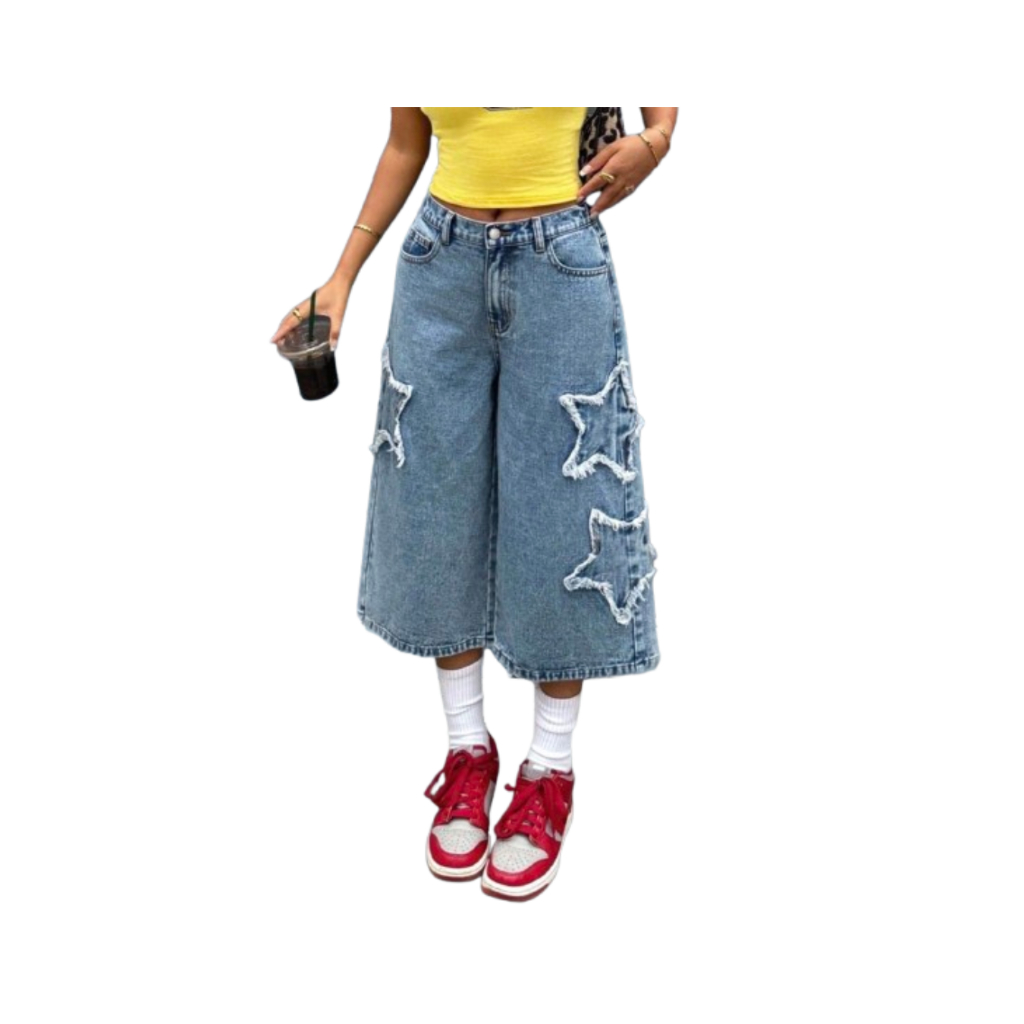 jorts bermuda wide leg denim shorts high waist y2k for women