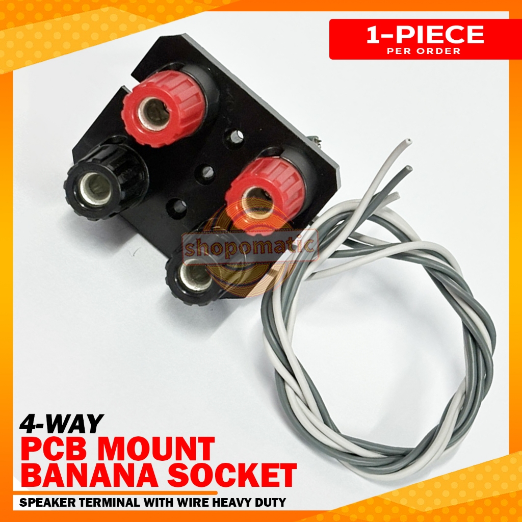 Speaker Terminal Strip Jack Socket Spring Push Release Connector 4 Pin ...