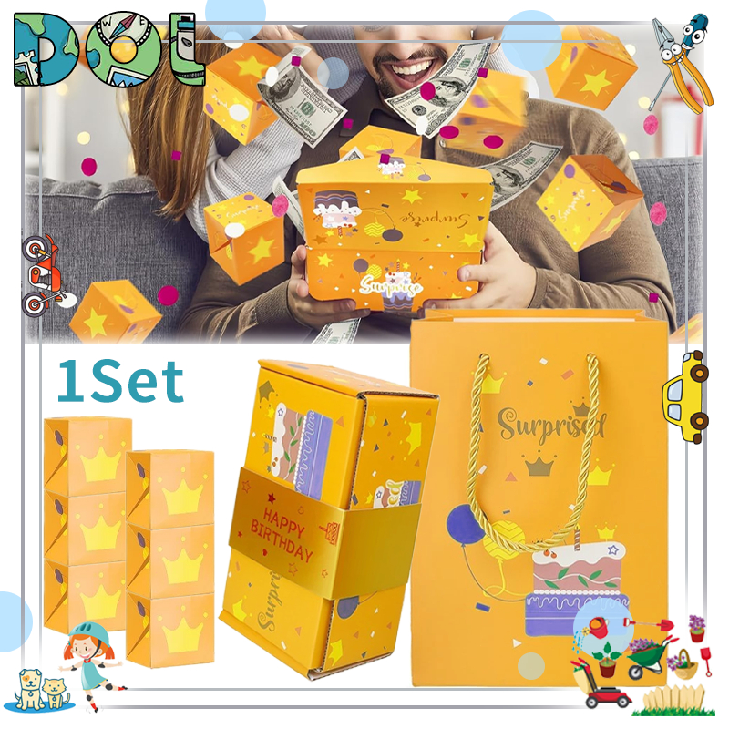 Cash Explosion Gift Box DIY Folding Paper Box Money Birthday Creative ...