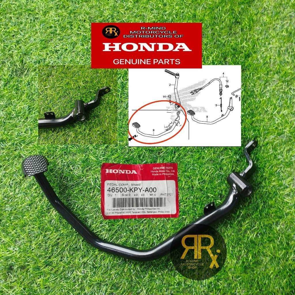 GENUINE XRM 125 BRAKE PEDAL DISC TYPE CARB AND FI | Shopee Philippines