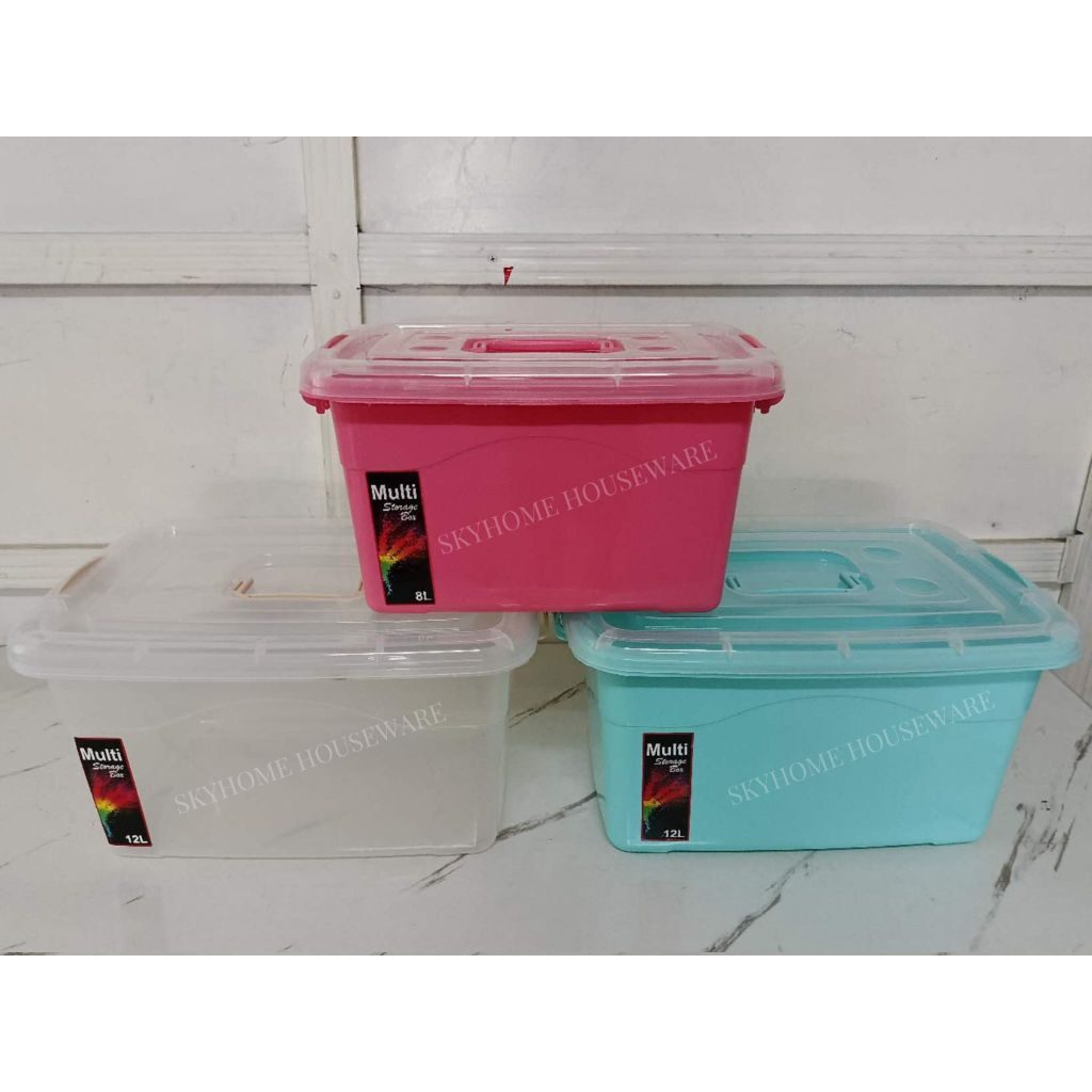 Bengar Multipurpose Plastic Storage Boxes (8L /12L ) with Handle for ...