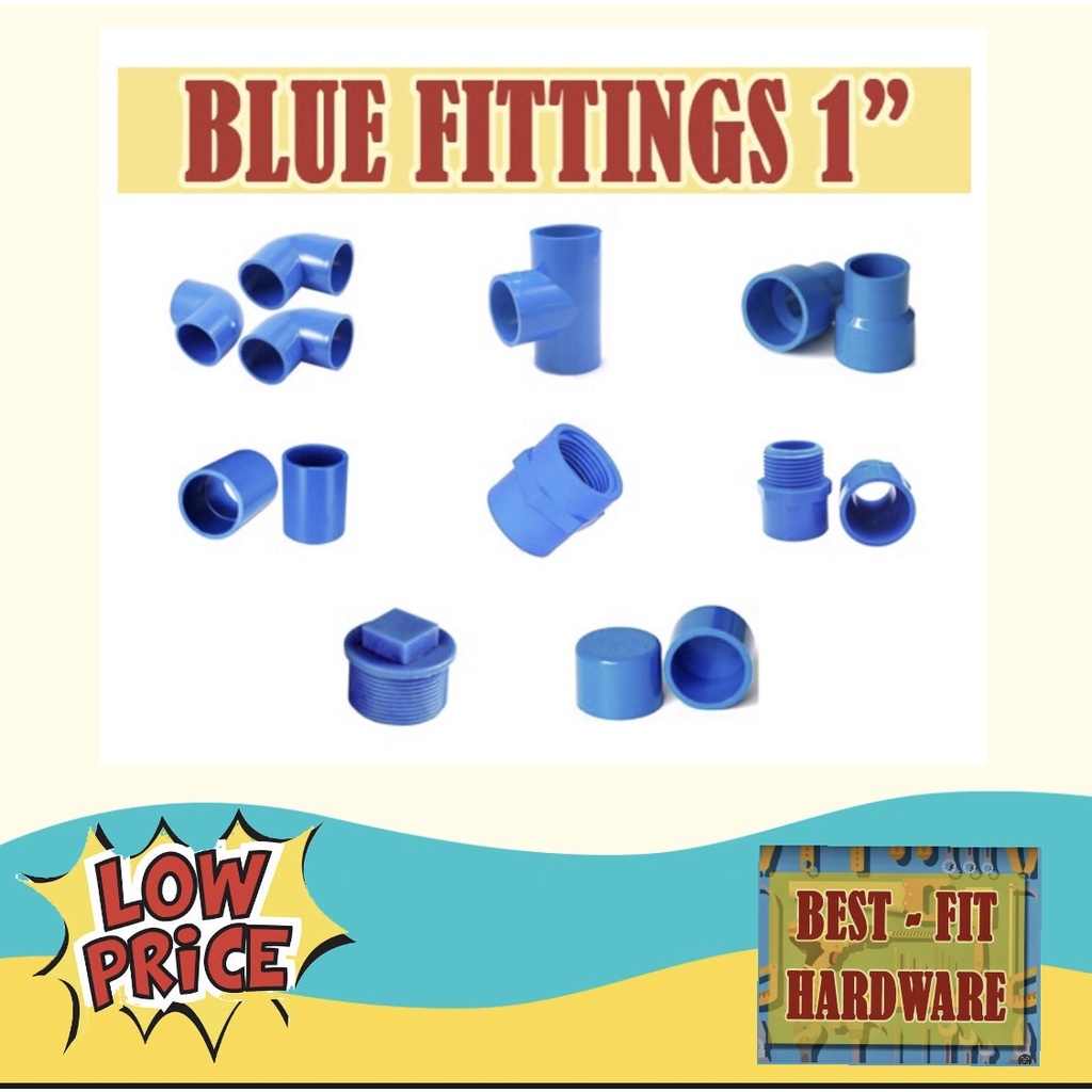BLUE PVC FITTINGS 1 INCH - SOLD 5 PCS PER ORDER | Shopee Philippines