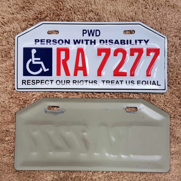 PWD Person with Disability RA7277 Motor Motorcycle E Bike Tin Plate ...