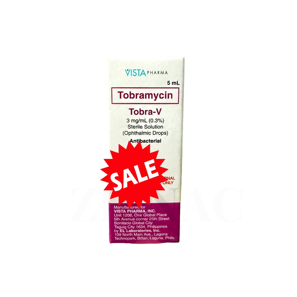 Tobramycin 0.3% Eye Drops 5ml – Sterile Antibacterial Ophthalmic ...