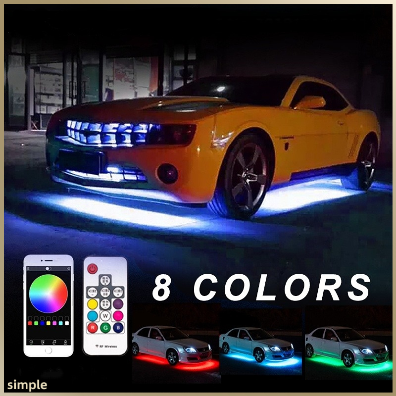 App/Remote Control Car Light Underglow RGB 8 Colors Universal ...