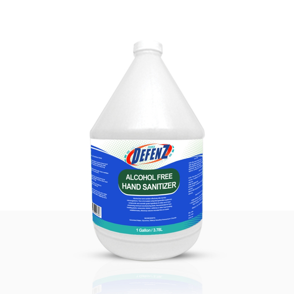 Defenz Alcohol Free Hand Sanitizer 1 gallon | Shopee Philippines
