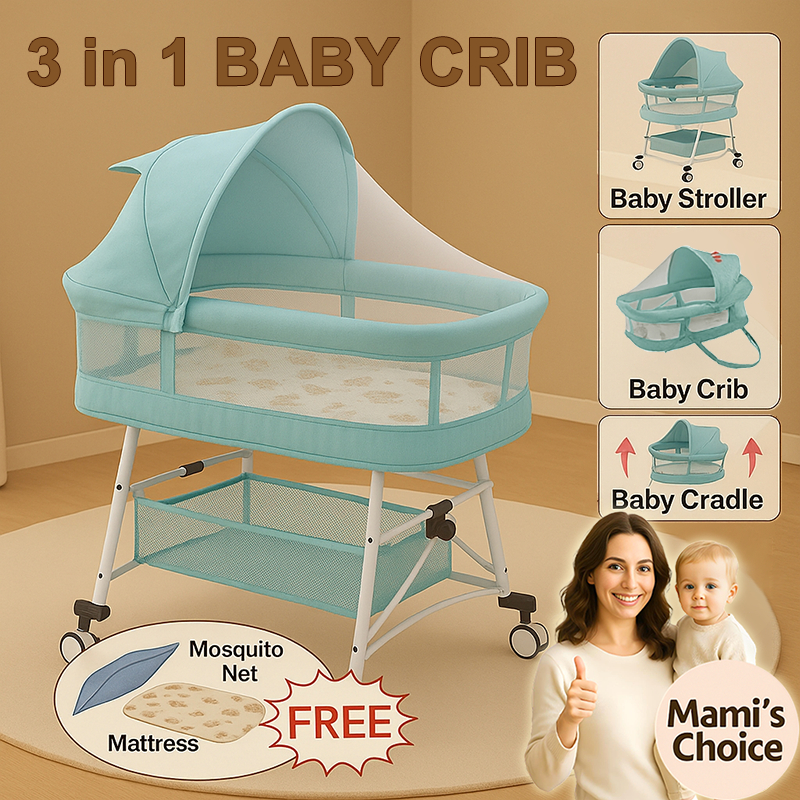 4 in1 Baby Crib for Baby Crib Complete Set Portable Bassinet with ...