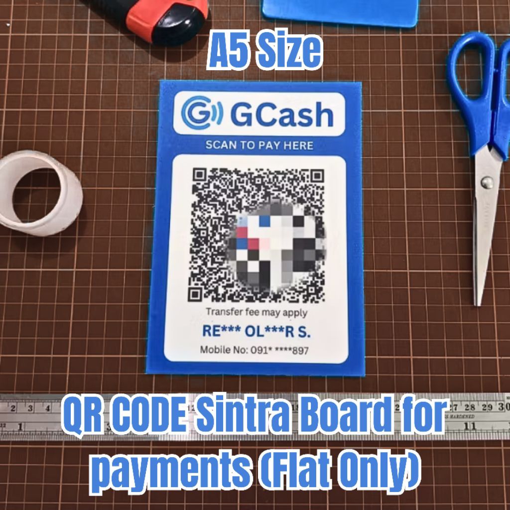 Qr Code Sintra Board for Payments (Flat with adhesive) | Shopee Philippines
