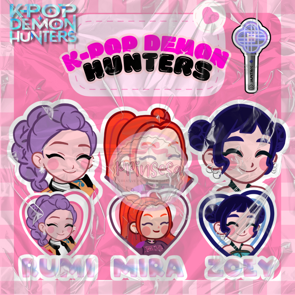K-POP DEMON HUNTERS STICKERS RUMI, MIRA, ZOEY HEART | Shopee Philippines